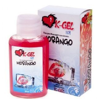 ÓLEO COMESTÍVEL ICE PARA MASSAGEM CORPORAL KGEL MORANGO