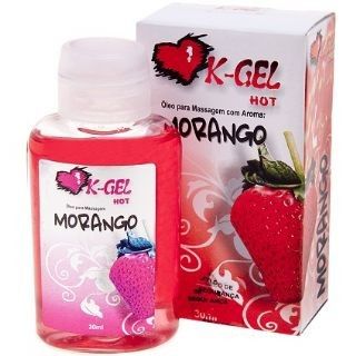 ÓLEO COMESTÍVEL PARA MASSAGEM CORPORAL KGEL MORANGO