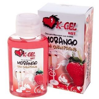 ÓLEO COMESTÍVEL CORPORAL KGEL MORANGO COM CHAMPANHE