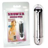 MINI BULLET/CÁPSULA VIBRATÓRIA PRATEADA EM FORMATO DE BATOM