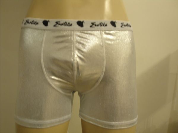 CUECA BOXER LUNAR MASTER EM LIGANET COR PRATA TAMANHO ÚNICO